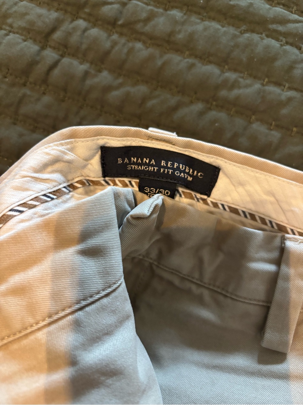 Lot of 8- J. Crew and Banana Republic Chinos- 33x30. Black, Gray, Khaki, Cream - Picture 8 of 9